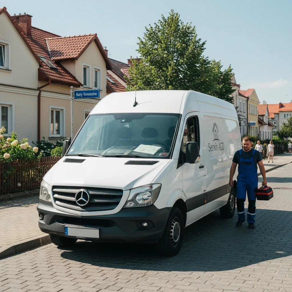 Serwisant AGD przy pracy w Kąty Wrocławskie