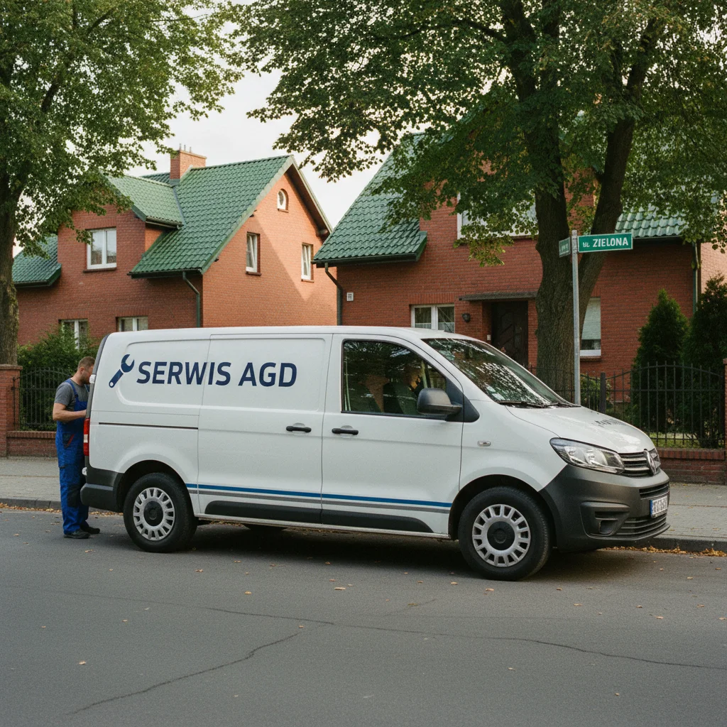 Serwisant AGD przy pracy w Niedobczyce