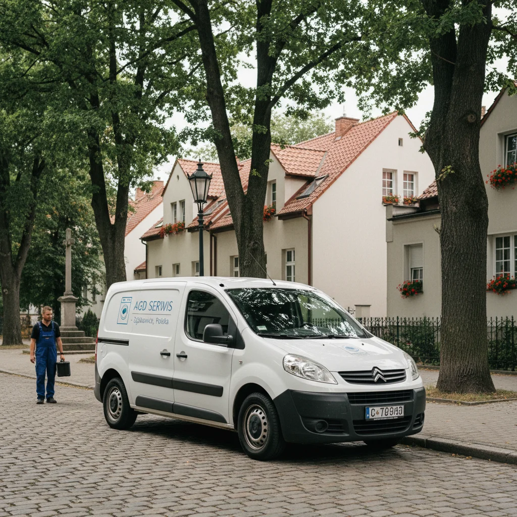 Serwisant AGD przy pracy w Ząbkowice